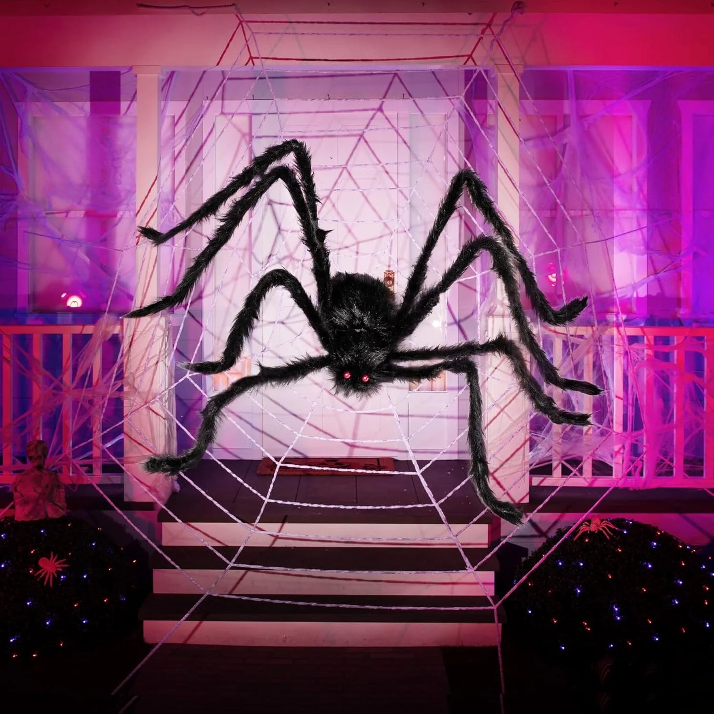79 in Giant Spider Halloween Decorations Outdoor, Scary Large Spider for Halloween Yard Decorations, Haunted House Props, 1Pc
