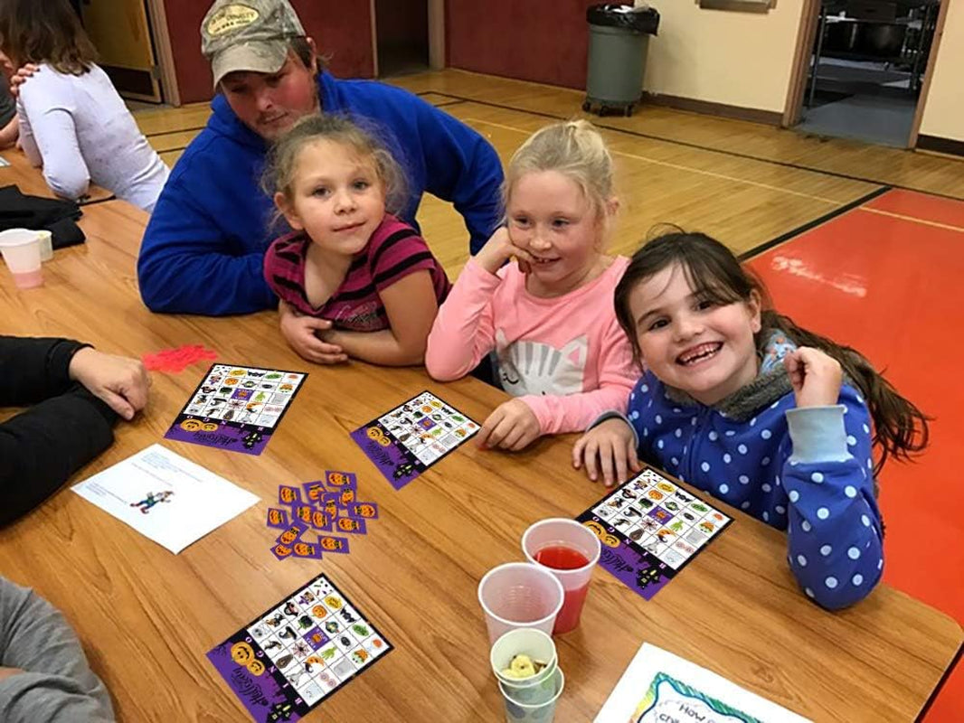 Halloween Bingo Game for 24 Players - Party Games for Kids, School Classroom, Family Activities - Bingo Cards and Party Favors