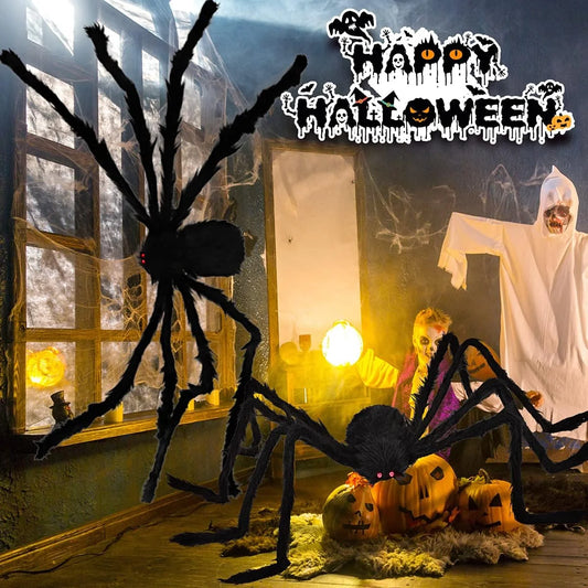 79 in Giant Spider Halloween Decorations Outdoor, Scary Large Spider for Halloween Yard Decorations, Haunted House Props, 1Pc