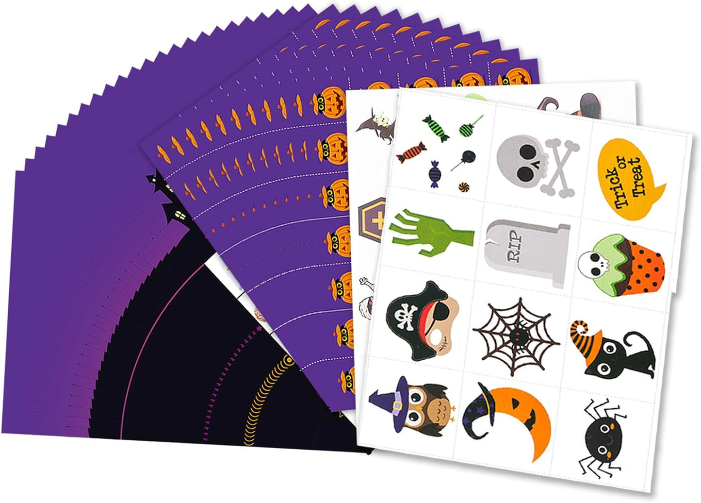 Halloween Bingo Game for 24 Players - Party Games for Kids, School Classroom, Family Activities - Bingo Cards and Party Favors