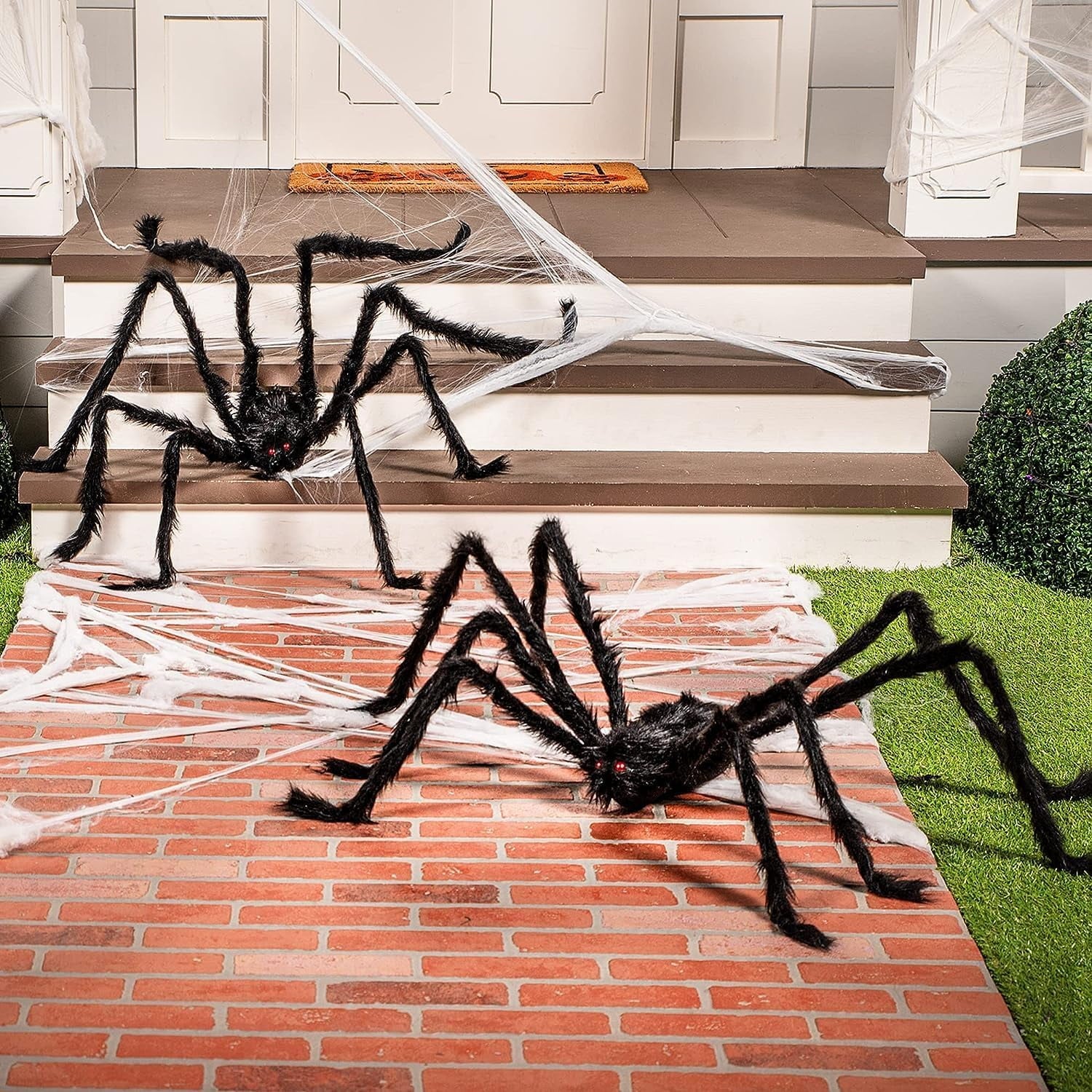 79 in Giant Spider Halloween Decorations Outdoor, Scary Large Spider for Halloween Yard Decorations, Haunted House Props, 1Pc