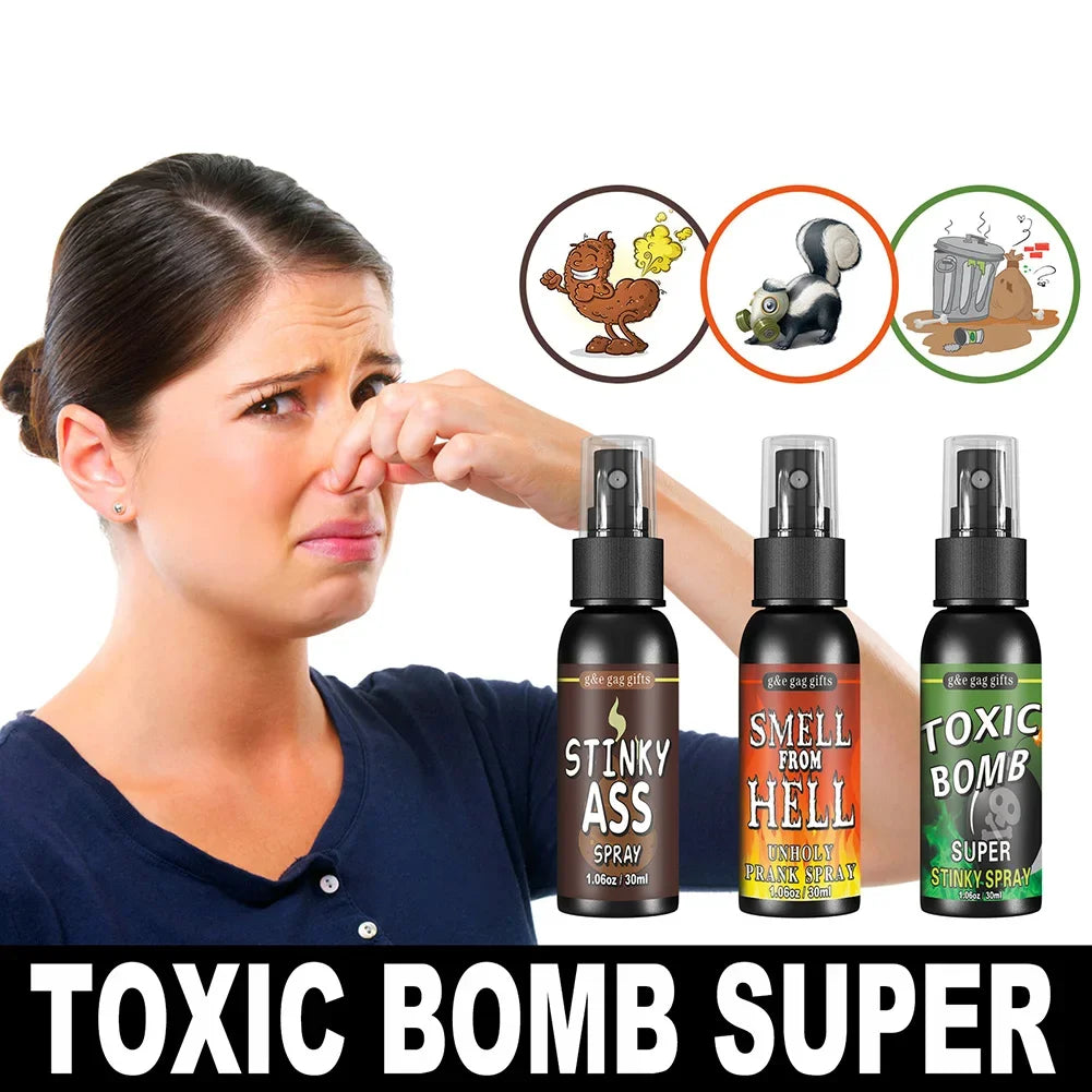Liquid Fart Gag Prank Joke Spray Can Stink Bomb Smelly Stinky Gags 30ML Fart Spray Extra Strong Stink Prank Novel Funny Toys