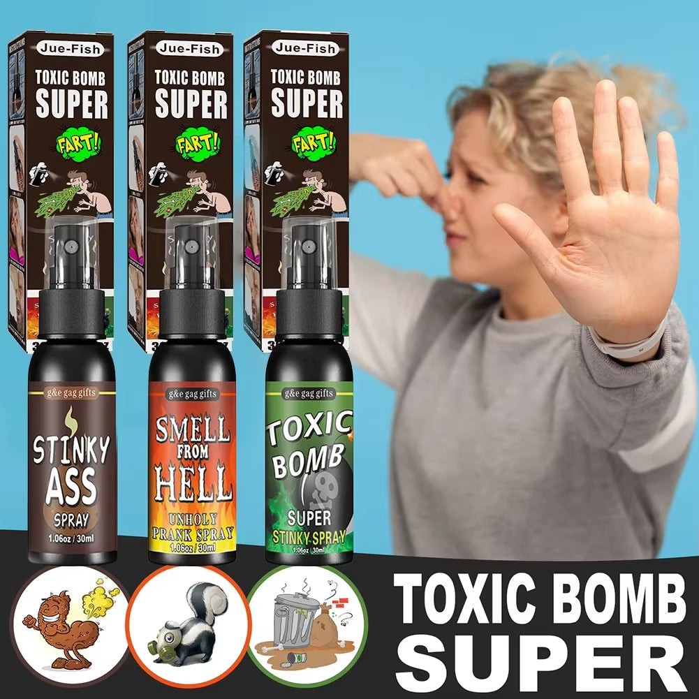 Liquid Fart Gag Prank Joke Spray Can Stink Bomb Smelly Stinky Gags 30ML Fart Spray Extra Strong Stink Prank Novel Funny Toys
