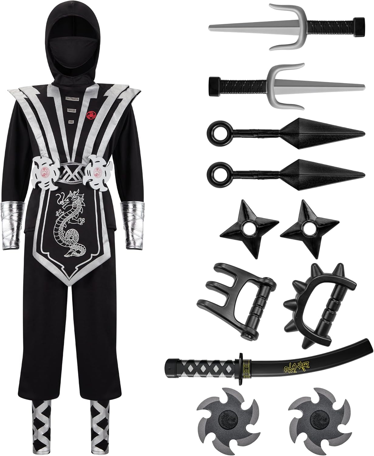 Halloween Costume for Kids, Boys & Toddlers - Ninja Accessories Set for Dressup Party
