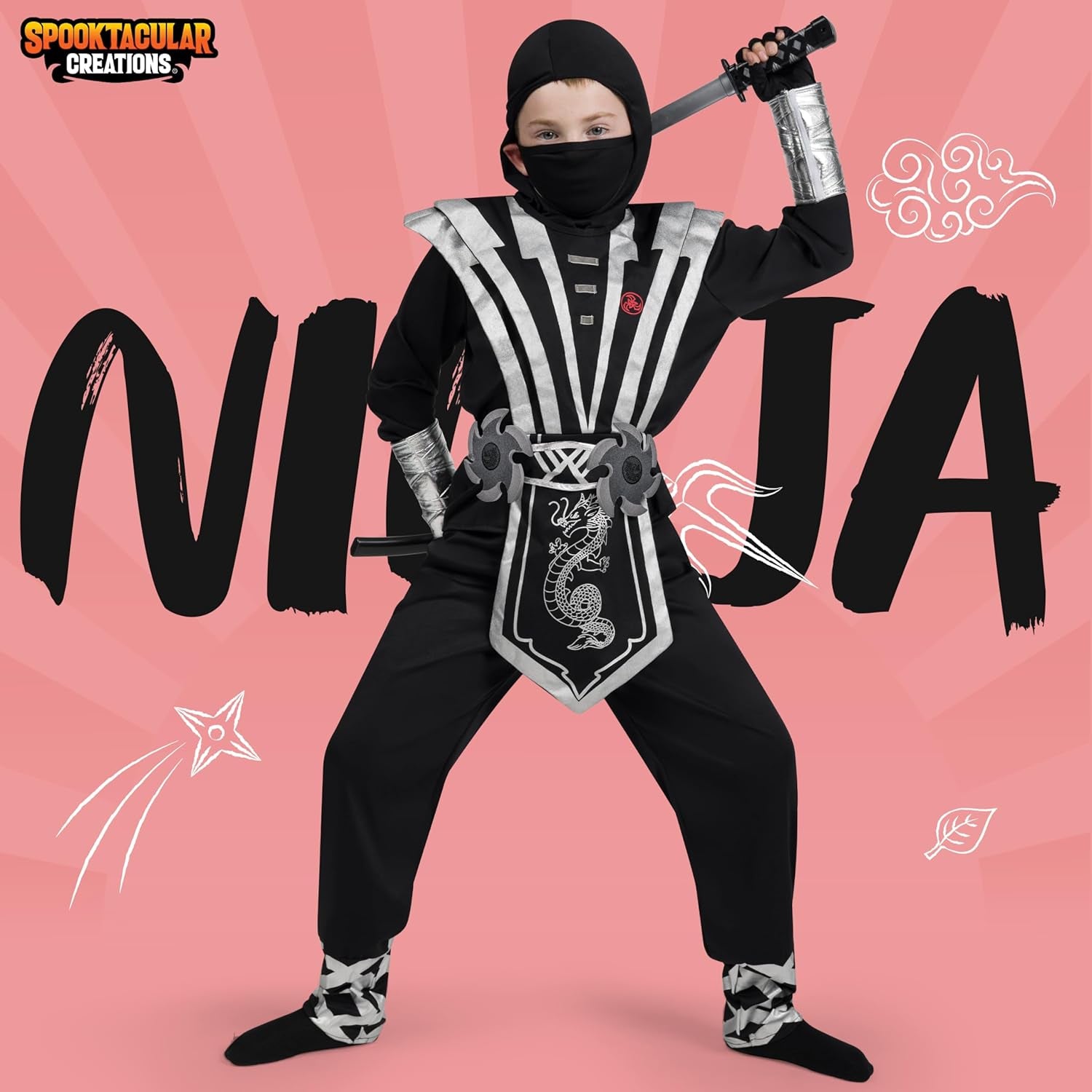 Halloween Costume for Kids, Boys & Toddlers - Ninja Accessories Set for Dressup Party