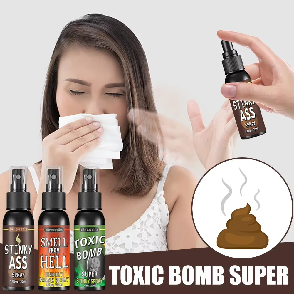 Liquid Fart Gag Prank Joke Spray Can Stink Bomb Smelly Stinky Gags 30ML Fart Spray Extra Strong Stink Prank Novel Funny Toys