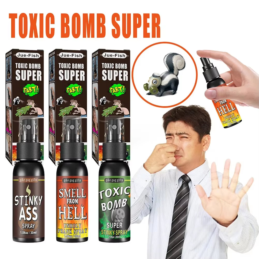 Liquid Fart Gag Prank Joke Spray Can Stink Bomb Smelly Stinky Gags 30ML Fart Spray Extra Strong Stink Prank Novel Funny Toys